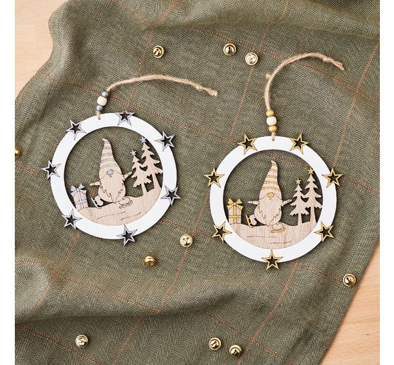 Dekorativní přívěsky VBS "Skřítci a sob", sada 2 kusů