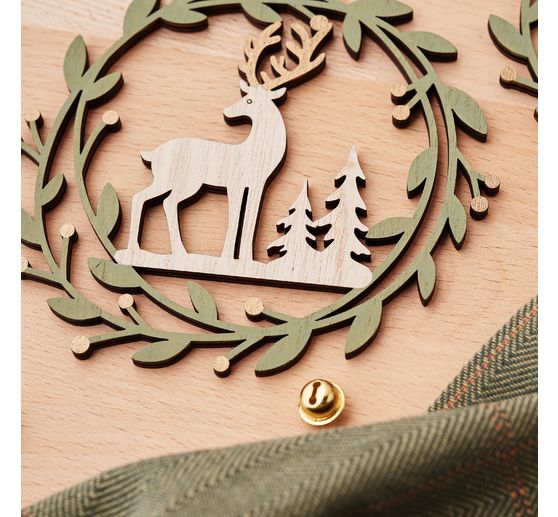 Dekorativní přívěsky VBS "Skřítci a sob", sada 2 kusů