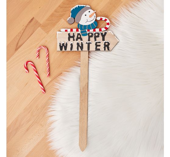 VBS Dekorativní kolíky s nápisem "Sněhulák"