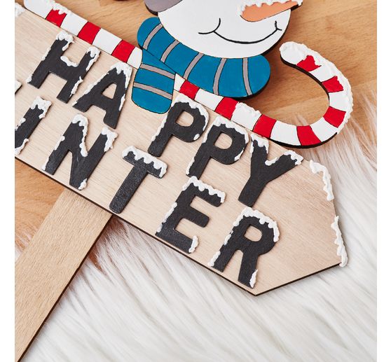 VBS Dekorativní kolíky s nápisem "Sněhulák"