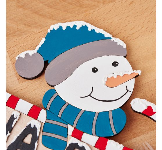 VBS Dekorativní kolíky s nápisem "Sněhulák"