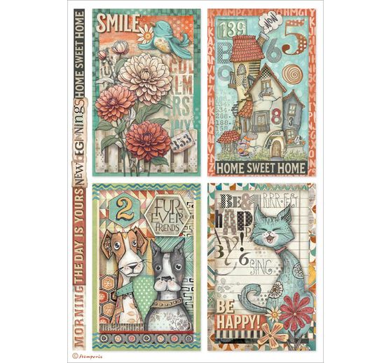 Motif straw silk assortment "Furry Friends"