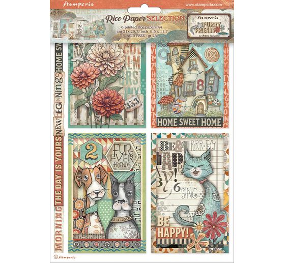 Motif straw silk assortment "Furry Friends"