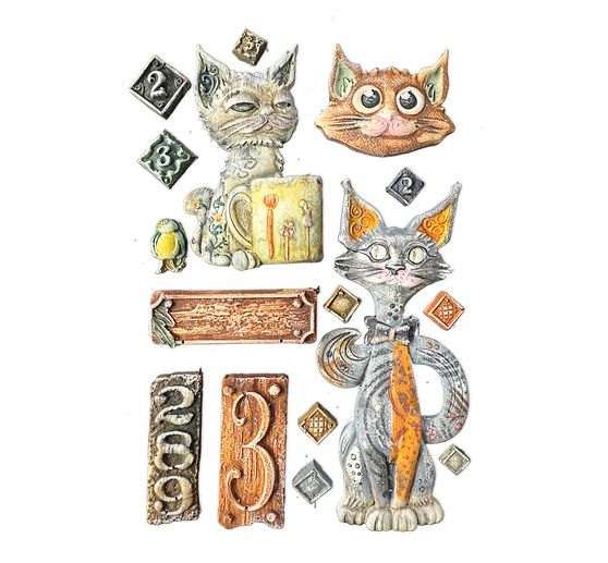 Silikonová forma A5 "Furry Friends - Cats"