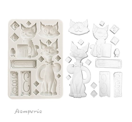 Silikonová forma A5 "Furry Friends - Cats"