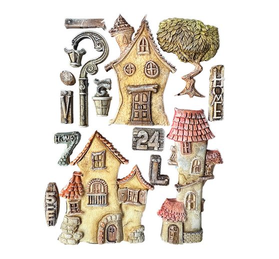 Silikonová forma A5 "Furry Friends - Houses"