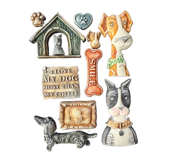 Silicone mould A5 "Furry Friends - Dogs"