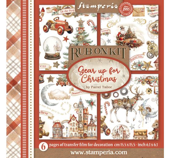 Rub On sada "Gear up for Christmas"