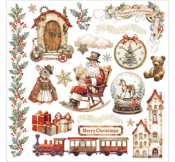 Rub On sada "Gear up for Christmas"