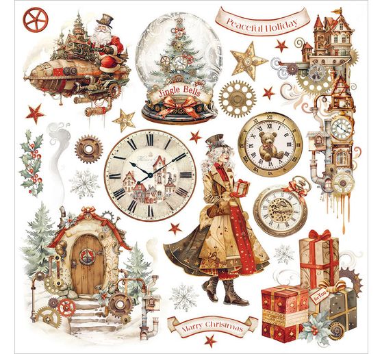 Rub On sada "Gear up for Christmas"