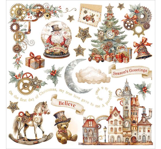 Rub On sada "Gear up for Christmas"