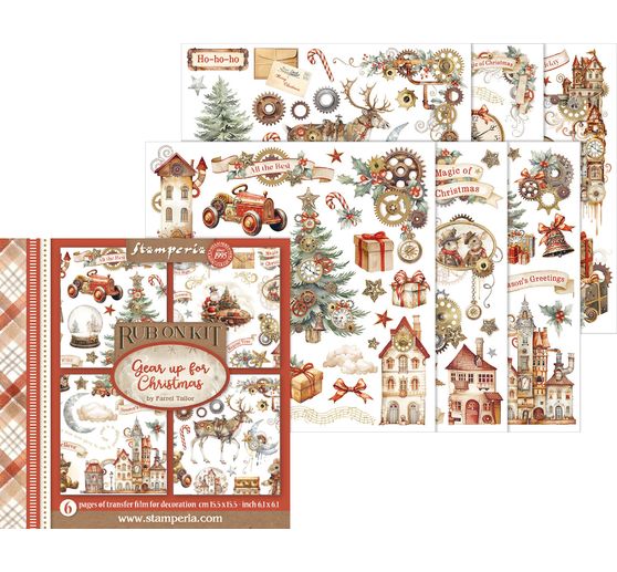 Rub On sada "Gear up for Christmas"