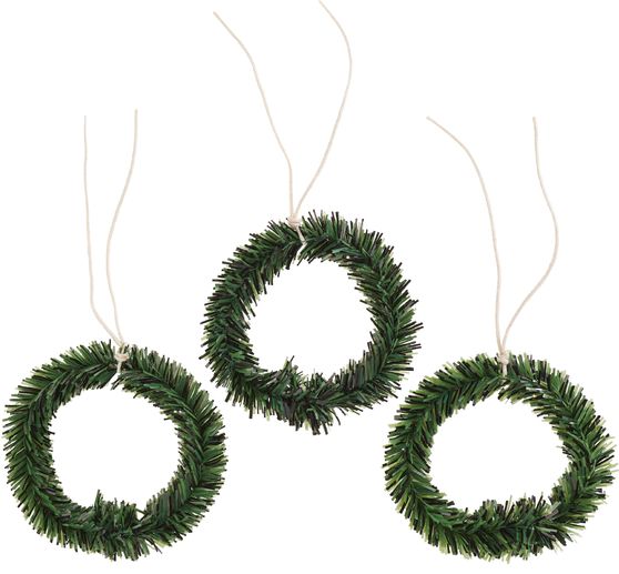 Miniaturní věnce se závěsnými hákami