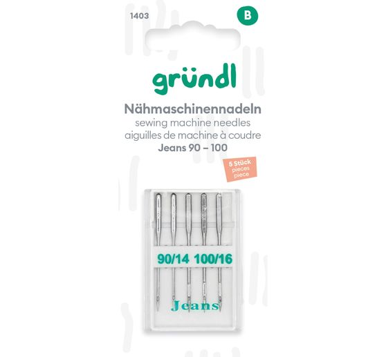 Jehly do šicích strojů jeans, No. 90 - 100