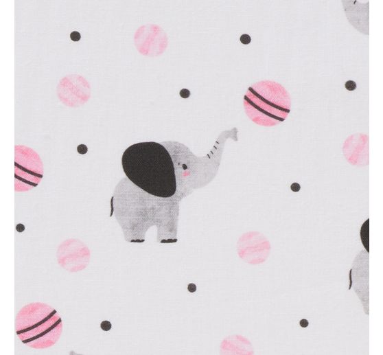 Cotton fabric "Elephant Lilo"