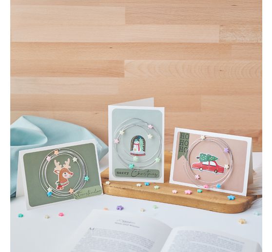 VBS Double cards with envelopes "Cream", 50 pieces