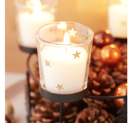 Dřevěný kovový adventní věnec se siluetou stromu