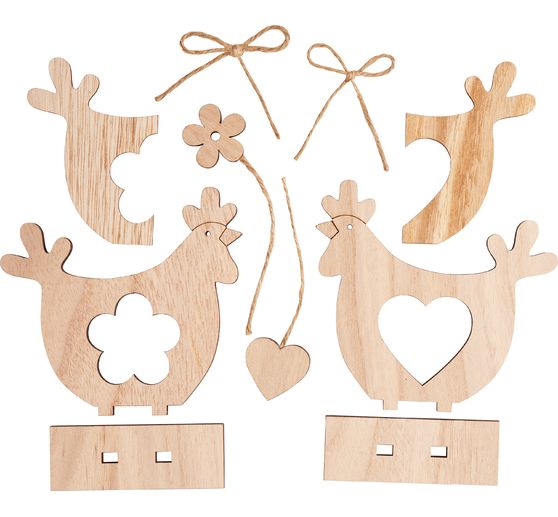 VBS Wooden building kit "Chickens", set of 2