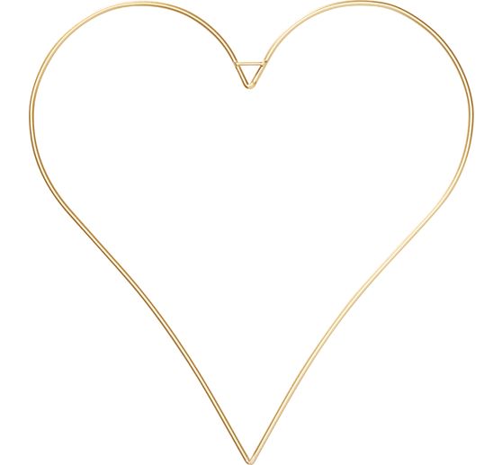 Metal ring "Heart", Golden