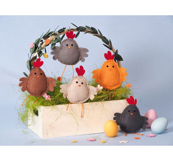 Sada na plstěn&iacute; "Kuřata"