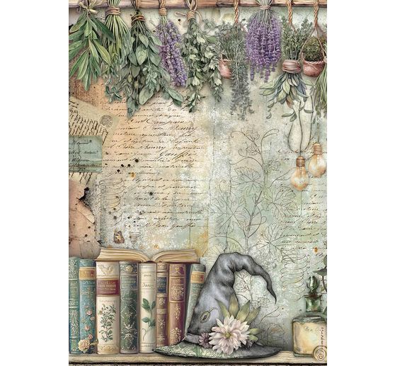 Motiv r&yacute;žov&yacute; pap&iacute;r sada "Herbarium Silvae", 6 ks