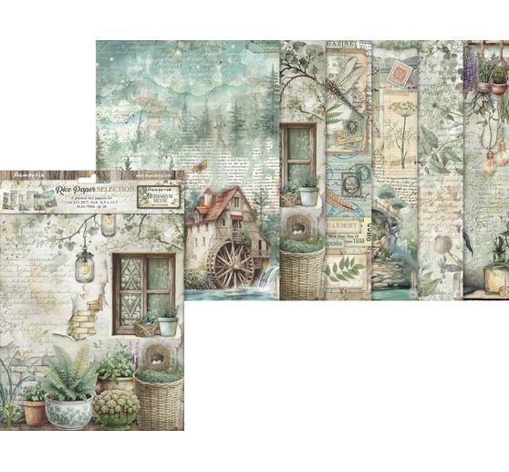 Motiv r&yacute;žov&yacute; pap&iacute;r sada "Herbarium Silvae", 6 ks