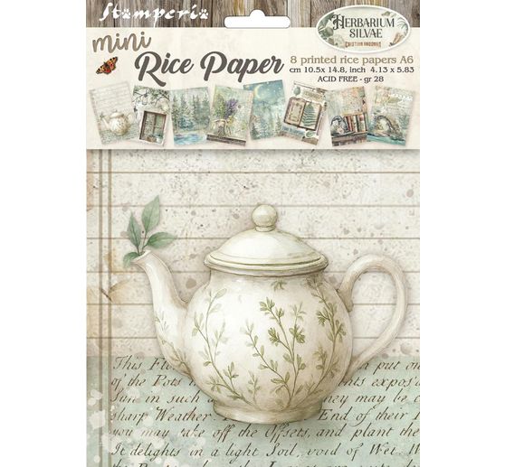 Motiv r&yacute;žov&yacute; pap&iacute;r sada "Herbarium Silvae", sada 8 kusů
