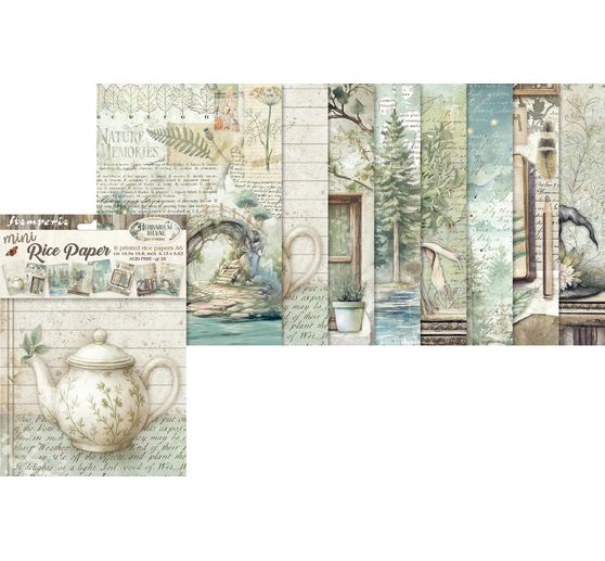 Motiv r&yacute;žov&yacute; pap&iacute;r sada "Herbarium Silvae", sada 8 kusů