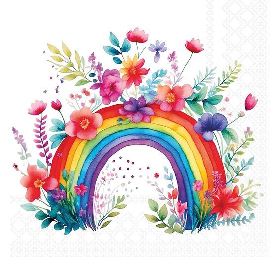 Ubrousek "Rainbow with Flowers"