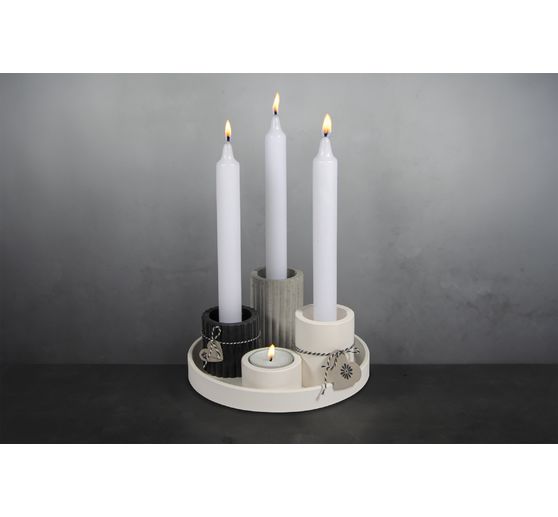 Silicone casting mould set "Candle holder with coaster"