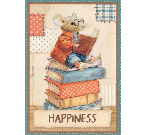 Motif straw silk assortment "Family", set of 8