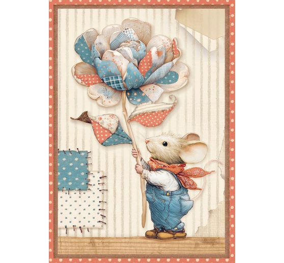 Motif straw silk assortment "Family", set of 8