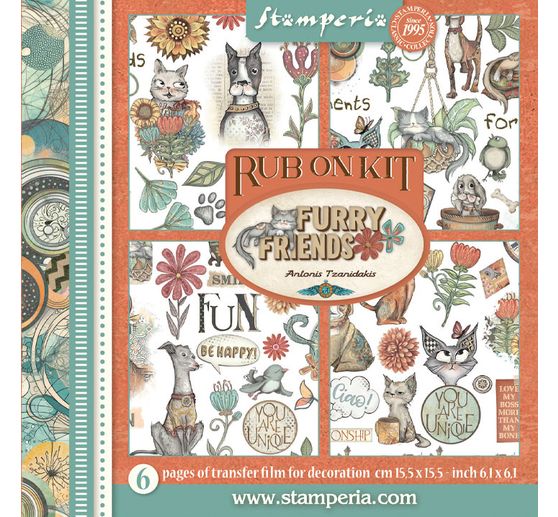 Rub On sada "Furry Friends"