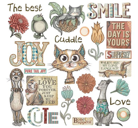 Rub On sada "Furry Friends"