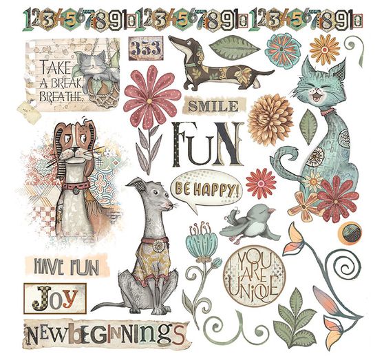 Rub On sada "Furry Friends"