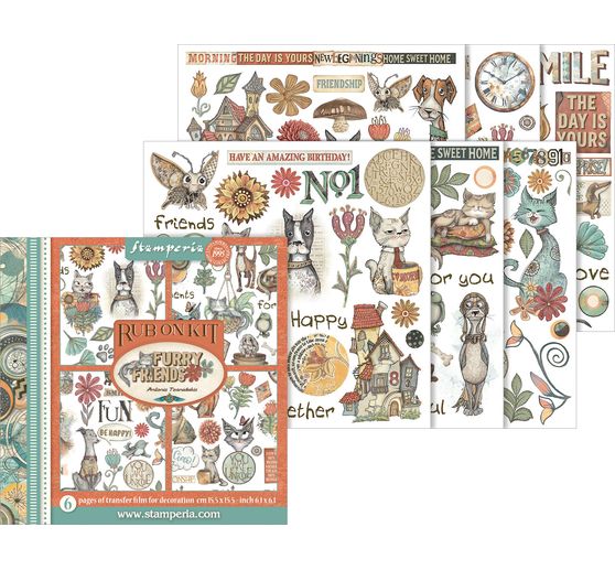 Rub On sada "Furry Friends"