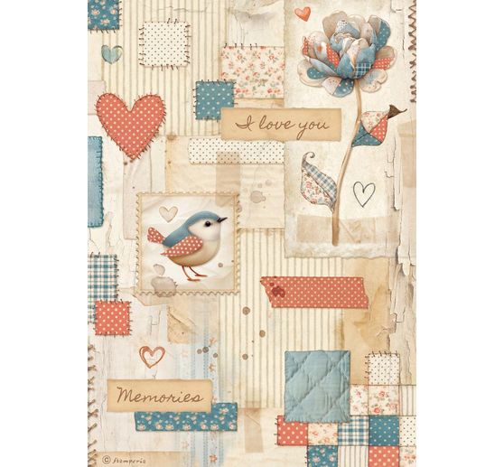 Motiv r&yacute;žov&yacute; pap&iacute;r sada "Family", 6 ks