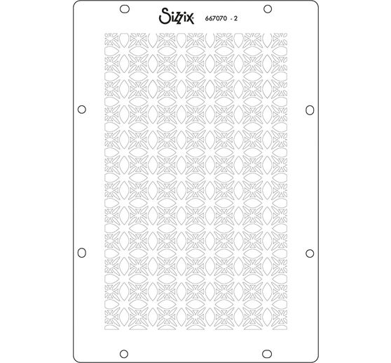 Sizzix Stencil sada"Backgrounds, 4 kusy