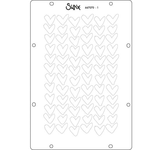 Sizzix Stencil sada"Backgrounds, 4 kusy