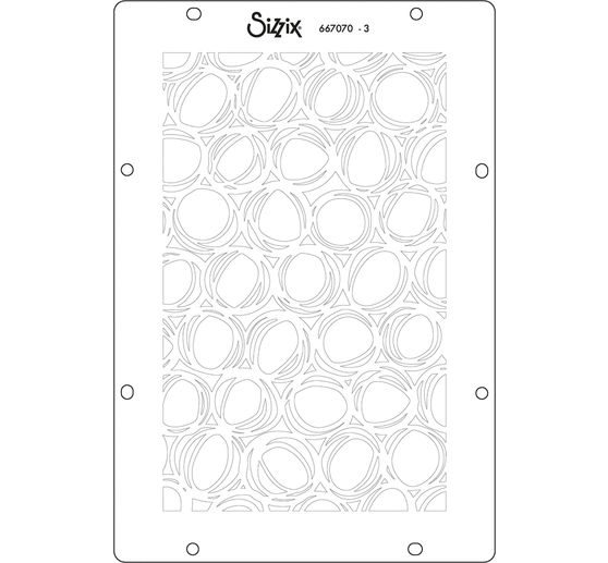 Sizzix Stencil sada"Backgrounds, 4 kusy