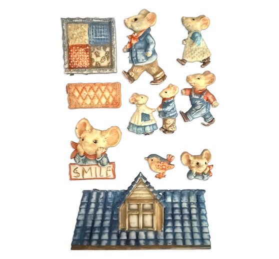 Silicone mould A5 "Family", Mice