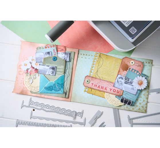 Sizzix Framelits V&yacute;sekov&aacute; &scaron;ablona a Clear Stamps "Tag It by 49 & Market"