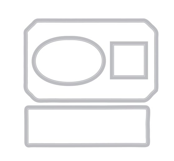 Sizzix Framelits V&yacute;sekov&aacute; &scaron;ablona a Clear Stamps "Globetrotter&rsquo;s Mark by 49 & Market"