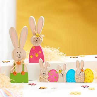 Bemalte Hasen mit Glanzlack