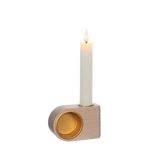 Candle holder for stick candles and tea lights
