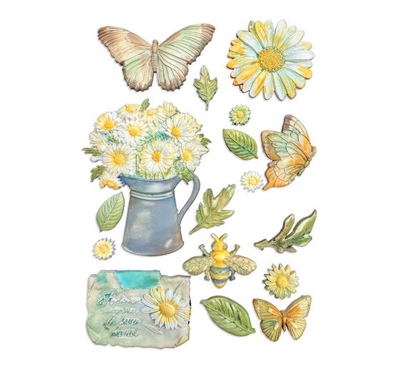 Silikonov&aacute; forma A5 "Daisy Art", Daisy and Butterfly