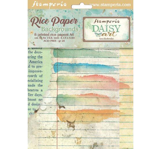 Motiv r&yacute;žov&yacute; pap&iacute;r backgrounds "Daisy Art", sada 8 kusů