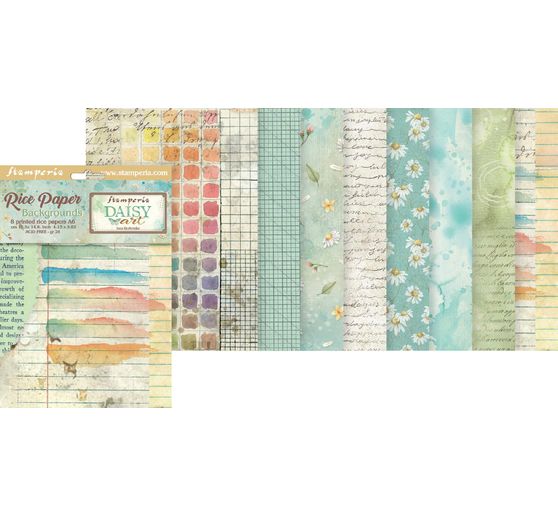 Motiv r&yacute;žov&yacute; pap&iacute;r backgrounds "Daisy Art", sada 8 kusů