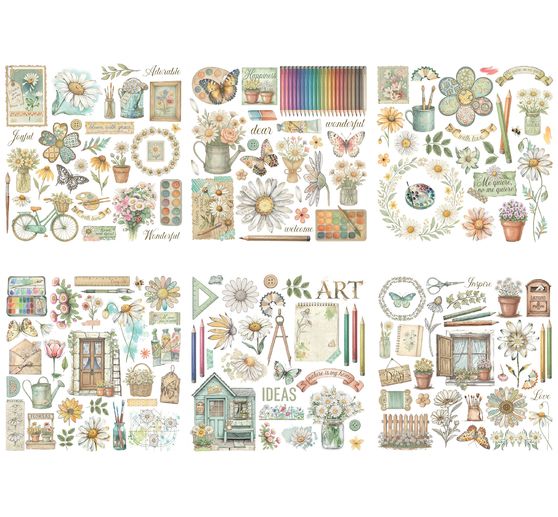 Rub On assortment "Daisy Art"