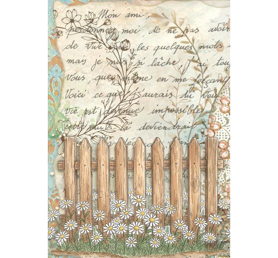 Motiv r&yacute;žov&yacute; pap&iacute;r sada sortiment "Daisy Art", sada 8 ks